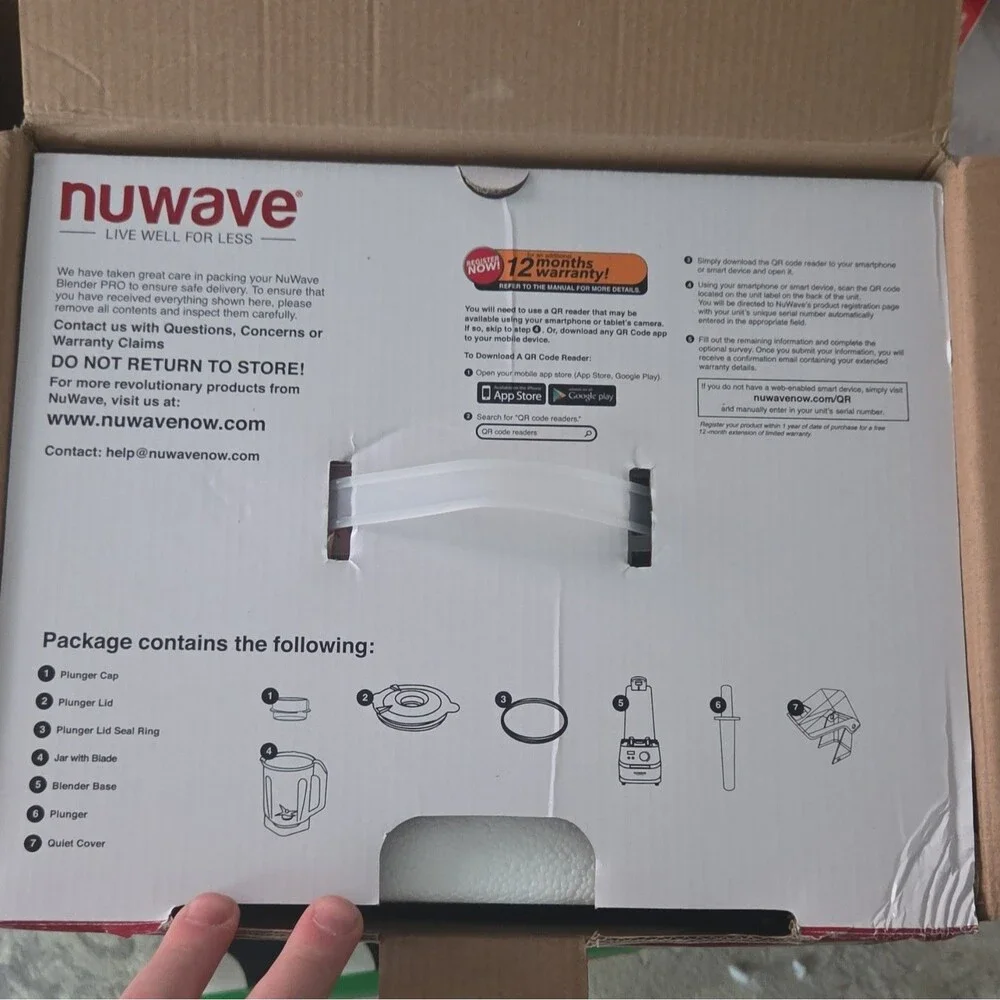 NuWave Blender Pro 2.5HP Noise Reduction 64 oz Countertop Blender Black